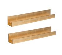 Kate et Laurel Levie Lot de 2 tag res murales flottantes en bois de 61 cm avec support pour cadre photo et rebord dor