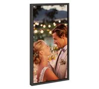 Kate et Laurel, toile encadrée personnalisée 35 x 67 cm, gris foncé. Impression sur toile personnalisée Sylvie avec vos photos pour décoration mu