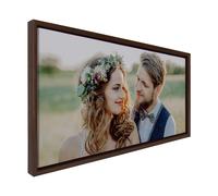 Kate et Laurel, toile encadrée personnalisée 67,5 x 35,5 cm, marron. Impression sur toile personnalisée Sylvie avec vos photos pour une décoratio