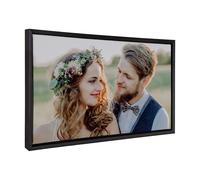 Kate et Laurel, toile encadrée personnalisée 67,5 x 35,5 cm, noire. Impression sur toile personnalisée Sylvie avec vos photos pour décoration mur