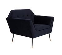 KATE - Fauteuil en velours bleu Bleu nuit