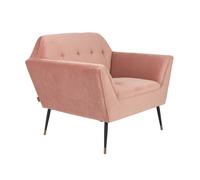 KATE - Fauteuil en velours rose Rose