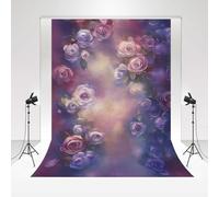 Kate Fine Art Floral Photographie Toile de Fond 1.5x2.2m/5x7pi Violet Abstrait Fleurs Roses Photo Toiles de Fond Maternité Portrait Baby Shower Fond Photozone