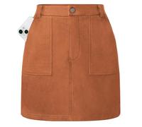 Kate Kasin Jupe mi-Longue pour Femme, Jupe Chaude d'automne en Tricot élastique avec Poches