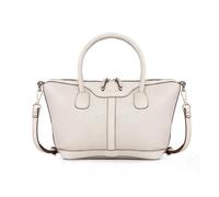 Kate Lee Ecru, Sac Cabas en Cuir Julyet perforé Argent Femme, Moyen