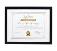 Kate & Milo Cadre de diplôme classique noir et blanc