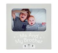 Kate & Milo Cadre photo Me and My Brother pour souvenir de bébé, cadeau pour frère ou sœur Motif éléphants