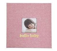 Kate & Milo Livre de souvenirs en lin pour les 5 premières années, journal des étapes importantes du nouveau-né, souvenir de bébé fille, rose pâle