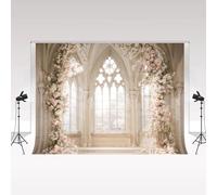 Kate Photographie de Mariage Chute de fenêtre Fleur Arc scène 2.2x1.5m/7x5ft Fond de Photographie Photographie Printemps Romantique Chapelle Robe de mariée Studio