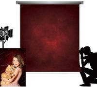 kate Photographie Toile de Fond 3x3m Rouge Noir Dégradé Abstrait Fond Sombre Pliable Studio Toile De Fond Vintage Velours Texture Lavable Tapisserie Décoratif