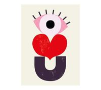 KATE SMITH Carte d'anniversaire Love You pour anniversaire, anniversaire de mariage, carte de remerciement