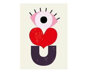 KATE SMITH Carte d'anniversaire Love You pour anniversaire, anniversaire de mariage, carte de remerciement