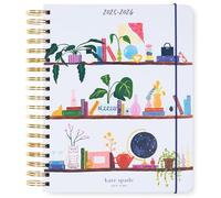 kate spade new york Agenda journalier 2025-2026 - Août 2025 à décembre 2026 - Agenda hebdomadaire et mensuel à spirale avec autocollants - Bibliothèque bleue