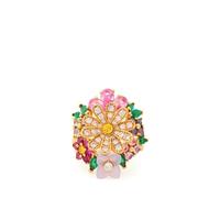 Kate Spade New York Bursting Blooms Bague cocktail 5 en métal plaqué oxyde de zirconium