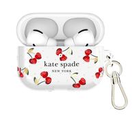 Kate Spade New York Coque de Protection pour AirPods Pro 3 avec Anneau Porte-clés - Cherry Dot, Compatible avec AirPods 3ème génération