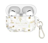 Kate Spade New York Coque de Protection pour AirPods Pro 3 avec Anneau Porte-clés - Motif Floral ensoleillé, Compatible avec AirPods 3ème génération