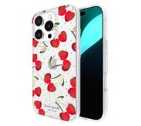 Kate Spade New York Coque pour iPhone 16 Pro - Compatible avec MagSafe - Coque de téléphone Design - Pierres à Pois Cerises