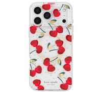 Kate Spade New York Coque pour iPhone 17 Pro - Compatible avec MagSafe - Coque de téléphone Design - Pierres à Pois Cerises