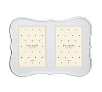 kate spade new york Crown Point Double cadre 12,7 x 17,8 cm, alliage de zinc argenté métallisé 1,2 kg