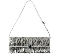 Kate Spade New York Deco Sac à bandoulière Cuir véritable 26 cm couleur argent