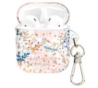 kate spade new york Étui de Protection pour AirPods avec Anneau Porte-clés - Rose Floral Multicolore, Compatible avec AirPods 2e/1ère génération