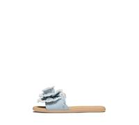 Kate Spade New York Femme Flourish Flat Sandle Sandale Plate, Denim Walnut Shell, 41 EU