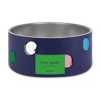 kate spade new york Gamelle pour chien pour nourriture et eau, bol en acier inoxydable avec base antidérapante, capacité de 4 tasses, grand bol à nourriture ou à eau pour chiens, pois aquarelle