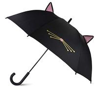 kate spade new york Grand parapluie de voyage léger - chat noir