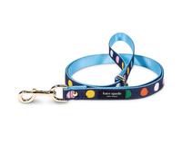 kate spade new york Laisse pour chien de 1,4 m, laisse robuste pour chiens mâles ou femelles, jolie laisse avec matériel en métal doré, longue laisse pour chien de petite et moyenne taille (pois