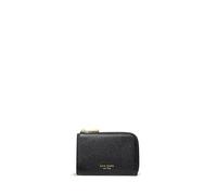 kate spade new york Mini étui à cartes zippé en cuir grainé, noir, Taille unique