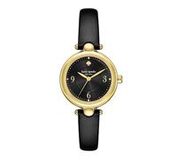 Kate Spade New York Montre Gracie pour femme en cuir noir (modèle : KSW1869)