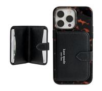 kate spade new york Morgan Porte-Cartes magnétique pour téléphone Portable Compatible avec Portefeuille MagSafe Noir