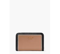 Kate Spade New York Morgan Portefeuille Compact en Cuir Saffiano Colorblocked, Cafe Moka Multi, Café Moka Multi