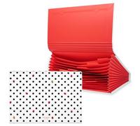 Kate Spade New York Organiseur de fichiers extensible, 12 poches, en similicuir avec fermeture magnétique, porte-documents format lettre, motif coccinelle
