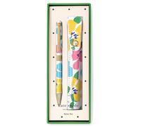 kate spade new york Painterly Bouquet Stylo à bille en métal avec encre noire et pochette de rangement pour écrans tactiles