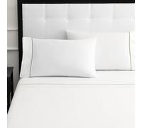 Kate Spade New York Parure de lit 4 pièces à Pois pour très Grand lit, 300 Fils au Pouce carré, 100% Coton, Toutes Saisons, Lavable en Machine, Blanc et Vert