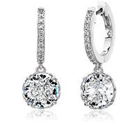 Kate Spade New York Pave Huggies, Clear/Silver