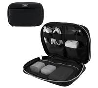 Kate Spade New York Pochette de Rangement en Nylon Tech - Organiseur électronique pour câbles, chargeurs, Banque d'alimentation, AirPods et Accessoires - Noir Signature