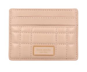 Kate Spade New York Porte-cartes de crédit Evelyn en cuir 10,5 cm brun