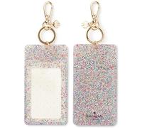Kate Spade New York Porte-clés avec clip pour badge d'identité, paillettes multicolores