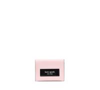 kate spade new york Portefeuille en cuir lisse Label pour femme, Rose pâtissier, Card Case