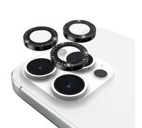 Kate Spade New York Protecteur d'objectif d'appareil Photo pour iPhone 15 Pro/iPhone 15 Pro Max avec Anneau en Aluminium - Ensemble dans la Nuit