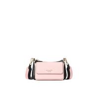 Kate Spade New York Sac à bandoulière Double up en Cuir grainé coloré pour Femme, Rose pâtissier, Multicolore, Taille Unique