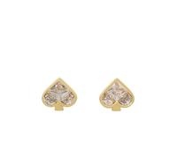 Kate Spade New York So Spade Studs, Clear/Gold
