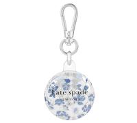 Kate Spade New York Support AirTag avec Clip Anneau doré - Coque de Protection pour Apple AirTag - Parterre de Fleurs Bleu