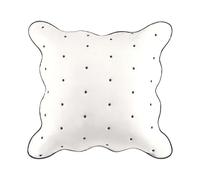 kate spade new york Taie d'oreiller décorative à Bords festonnés, 66 x 66 cm, Housse 100% Coton, Lavable en Machine, Guimauve