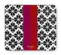 Kate Spade New York Tapis de Souris en Similicuir avec Dos antidérapant, Joli Tapis de Souris pour Bureau, Motif à Rayures de Fleurs de bêche, 22,9 x 20,3 cm