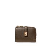 kate spade new york Tribeca Portefeuille compact en cuir grainé pour femme, Sauge brûlée, One Size, Deco Petit portefeuille compact en cuir grainé