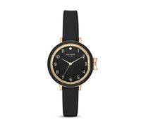 Kate Spade Park Row Montre à Trois Aiguilles en Acier Inoxydable pour Femme, avec Un Bracelet en Acier Inoxydable et Un boîtier de 34 mm, Le Noir, Sangle