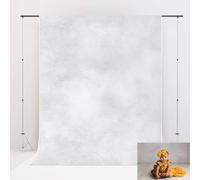 Kate Toile de fond gris clair Gris et blanc 3 x 3 m